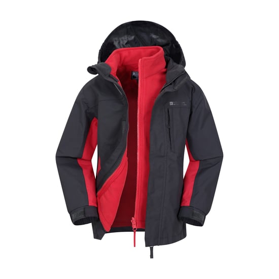 Mountain Warehouse - "Cannonball" Jacke, wasserfest 3 in 1 für Kinder (Grau) - Image 4
