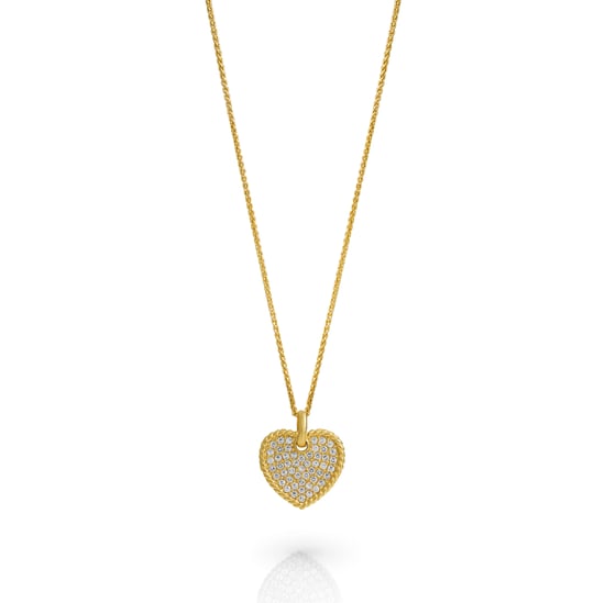 Orphelia 'Elite' Women's 925 Sterling Silver Set: Necklace + Earrings - Gold SET-7566/G