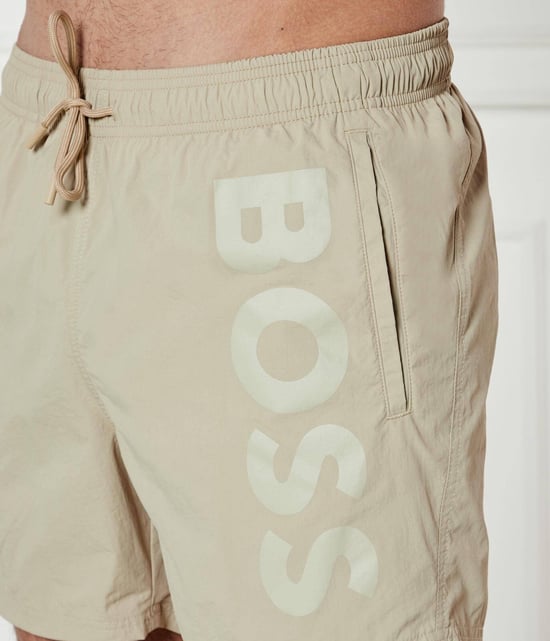 Hugo Boss Men's Swim Shorts in Beige - Image 2