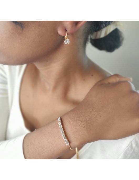 Rundes Kristall Mia Set - Gold und Kristall - Image 2