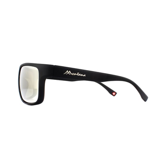 Montana Sunglasses SP314B Black Rubber Revo Silver Mirror Polarized