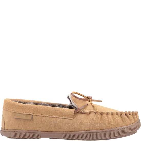 Hush Puppies Herren Ace Slip On Leder Pantoffel (Tan) - Image 3