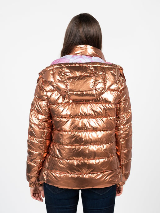 Guess Jacke Bomber-jacke Damen Gold - Image 5