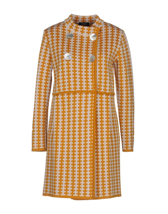 El La� Lago Di Como Ochre Merino Wool Double Breasted Coat
