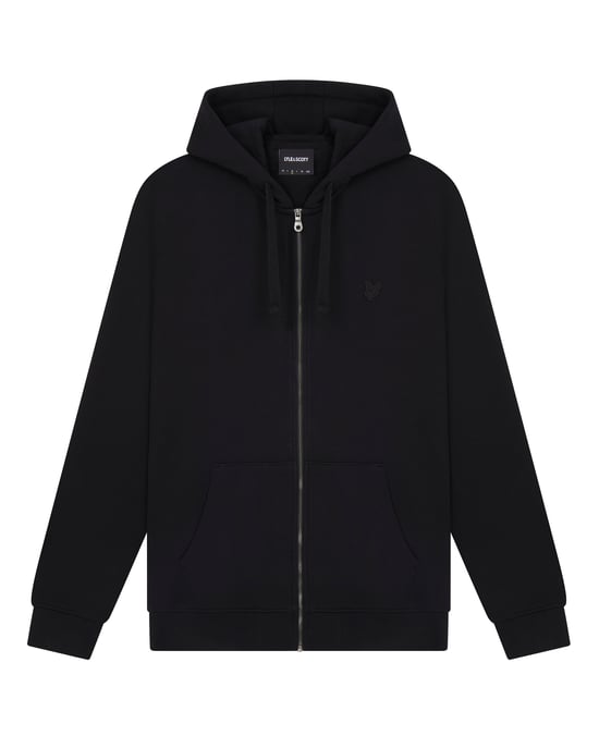 Lyle & Scott Kapuzenpullover mit Reißverschluss in Schwarz - Image 5