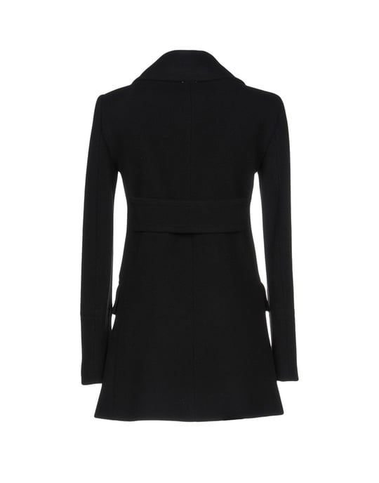 Twinset Black Wool Double Breasted Coat