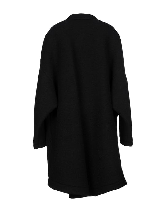 MM6 Maison Margiela Black Virgin Wool Overcoat