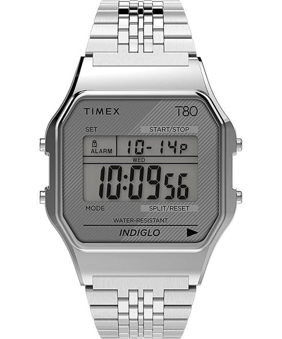 Timex T80 Unisex Silberne Uhr TW2R79300 - Image 1