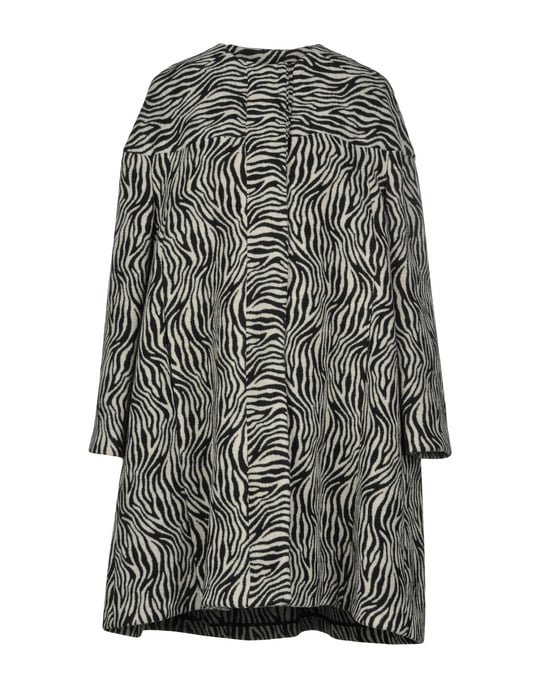 L' Autre Chose Light Grey Pattern Coat