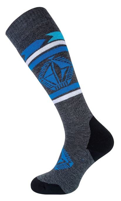 COMODO - Chaussettes Hautes de Snowboard Ski pour Hommes, Femmes - Gris Foncé - Image 1