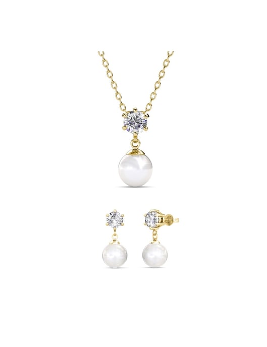 Set und Box Pauline - Gold und Kristall - Image 1