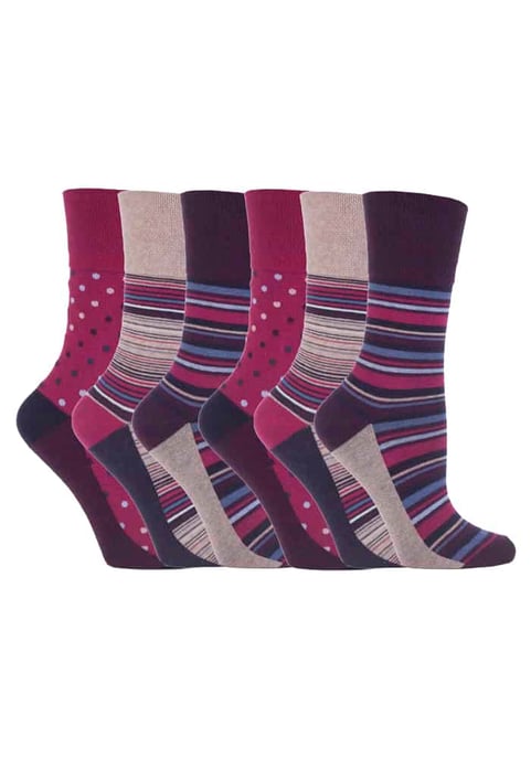 Gentle Grip - 6 Paar Damen Gentle Grip nicht elastische Socken - GG55 - Image 1