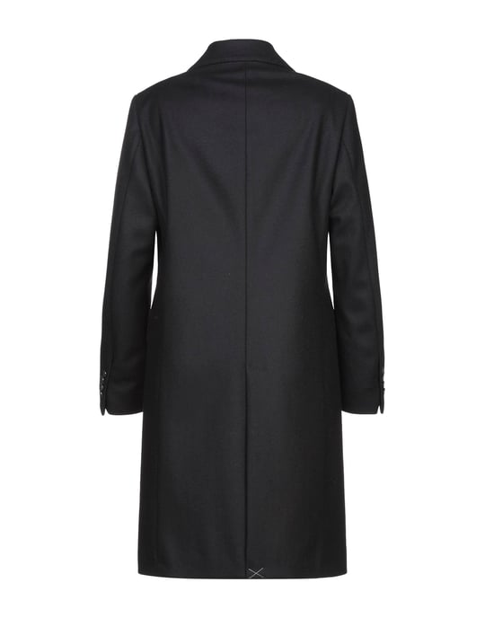 Fay Black Wool Double Breasted Overcoat