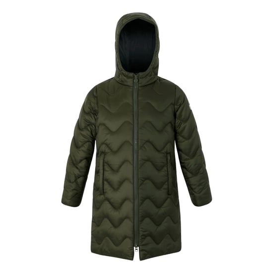 Regatta Childrens/Kids Cambrie Quilted Jacket (Dark Khaki/Black)