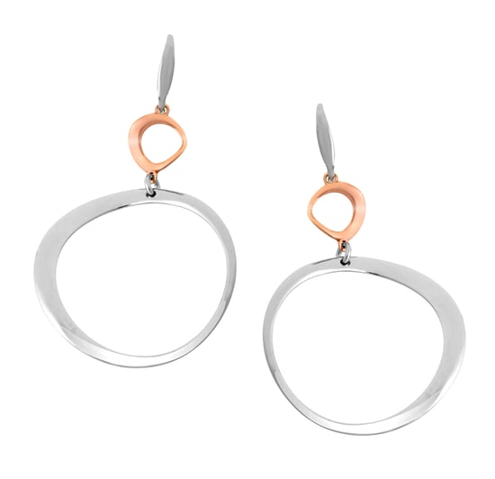 Orphelia 'Renée' Tropfenohrringe aus 925er Sterlingsilber für Damen - Silber/Rosé ZO-7181 - Image 1