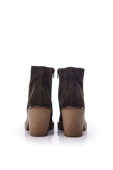 'Sh Casero' Olive Suede Ankle Boot