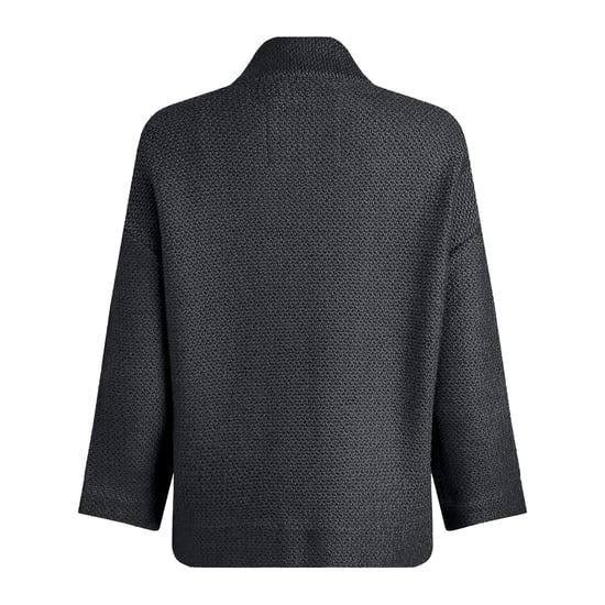 Weird Fish - "Santosh" Strickjacke kurz geschnitten für Damen (Marineblau) - Image 2