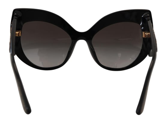 Dolce & Gabbana Black Gold Sequin Butterfly Polarized DG4326 Women's Sunglasses