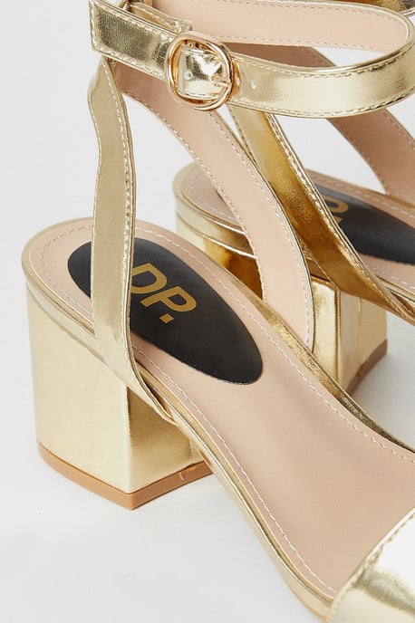 Wide Fit Tommi Barely There Mid Block Heel Sandals - Image 4