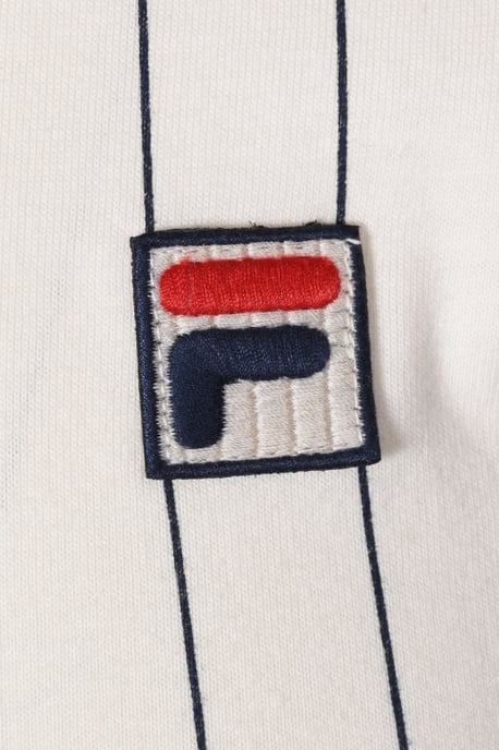 Fred Perry Classic Vintage Striped Polo Shirt Whisper White/ Peacoat Chinese - Image 3