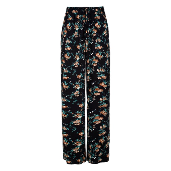 Schwarze geblümte Hose mit weitem Bein - Image 2