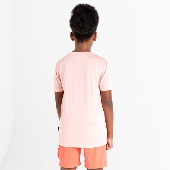 Dare 2B Childrens/Kids Amuse Skull T-Shirt (Apricot Blush Pink)