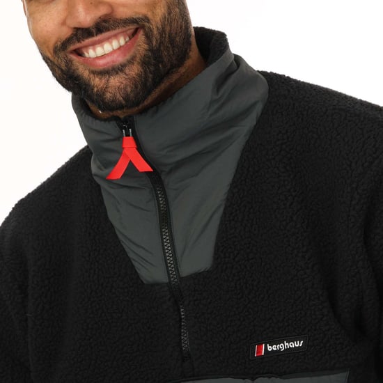 Polaire demi zippée Smock Berghaus Pour Homme en Noir Gris - Image 6