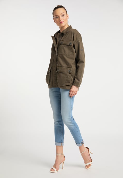 Dreimaster leichte Jacke Damen militärisch oliv - Image 2