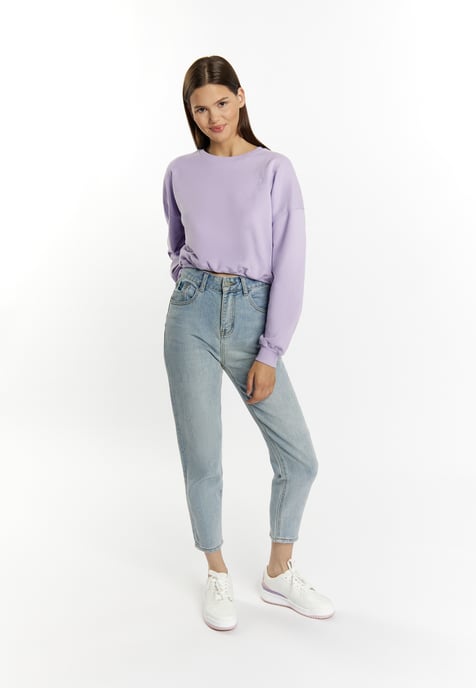 Mymo Sweatshirt kurz Damen violett - Image 2