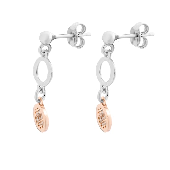 Orphelia 'Maite' Damen 925 Sterling Silber Tropfenohrringe - Silber/Rosé ZO-7376 - Image 3