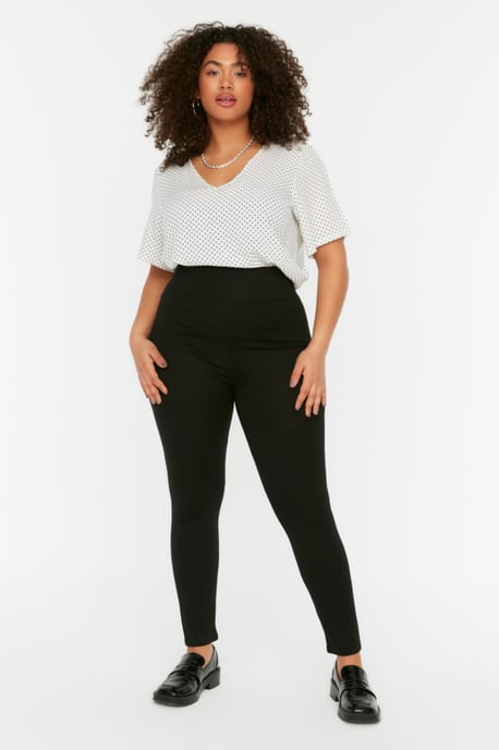 Trendyol Femmes Manche longue Taille haute Mince Collants grande taille - Image 1