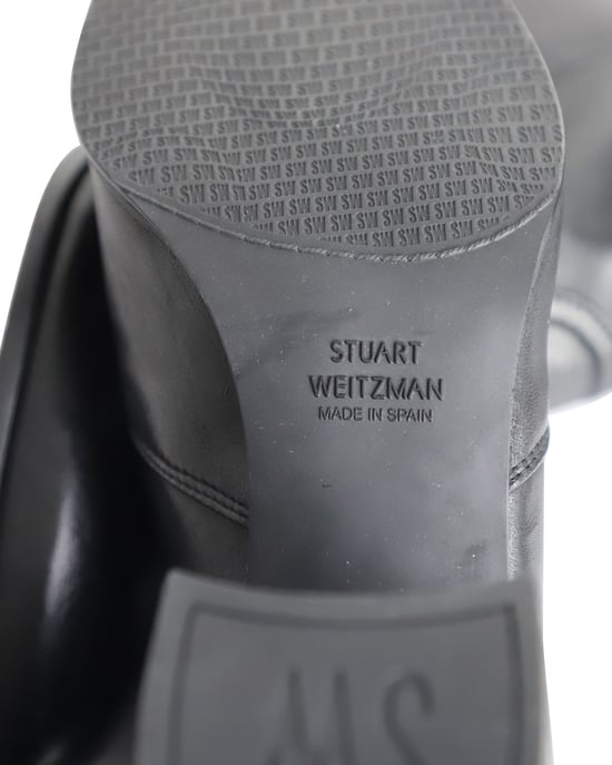 Stuart Weitzman Shorty Knöchelstiefel aus schwarzem Leder - Image 5