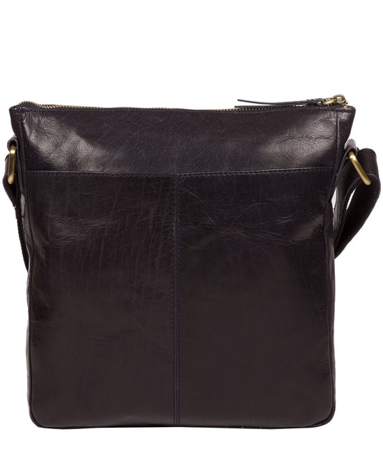 Josephine' Navy Leather Shoulder Bag