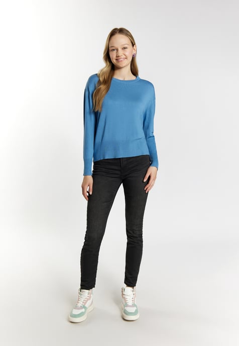 Mymo Strickpullover Damen Himmelblau - Image 2