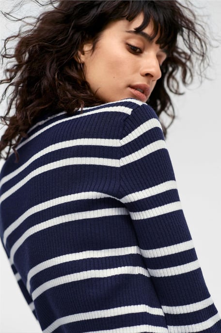 Striped Ribbed Sweater