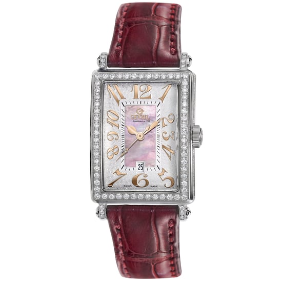 Gevril Damen 7248RV Mini Quartz Avenue of Americas Rosa Diamant Uhr - Image 1