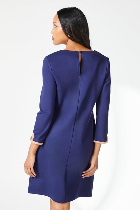 Contrast Detail Ponte Shift Dress - Image 3