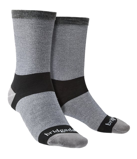 Bridgedale - 2 Paar Herren Liner Base Layer Boot Socken - Grau - Image 1