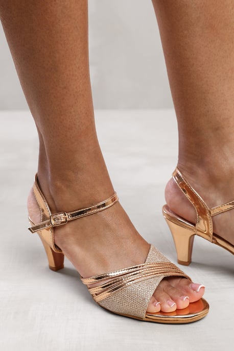 Wheres That From Womens 'Gracie' Low Heel Sandals With Buckle Ankle Strap