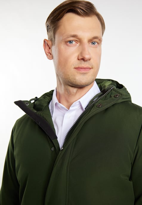 Dreimaster Wattierte Winterjacke Herren Dunkelgrün - Image 5