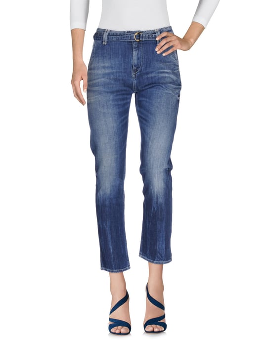 Cycle Blue Cotton Cropped Jeans
