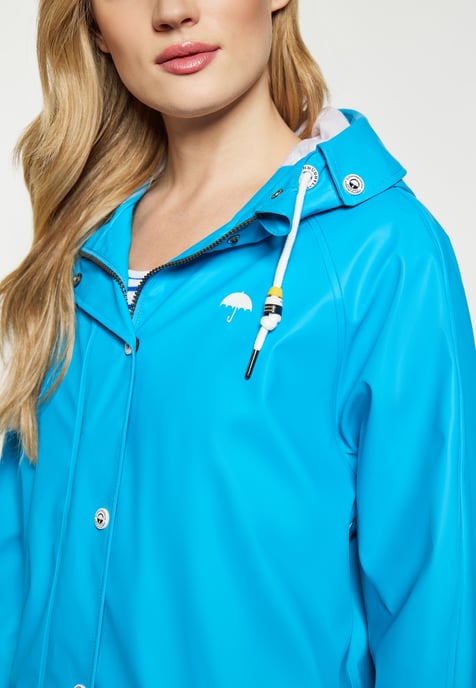 Schmuddelwedda Regenmantel Damen Cyanblau - Image 5