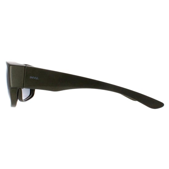 INVU Rectangle Unisex Matte Olive Metallic Grey Polarized E2601
