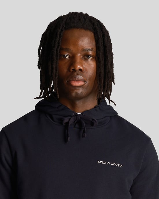 Lyle & Scott Herren-Hoodie mit Loopback-Stickerei in Marineblau - Image 4