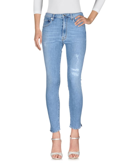 (+) People Blue Cotton Skinny Jeans