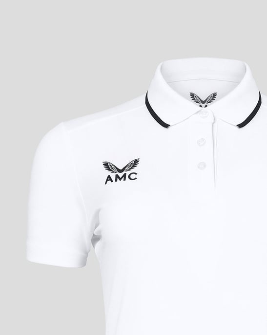 Womens Castore Short Sleeve Media Polo in Black/White