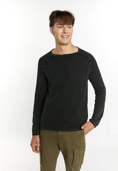 Mo Strick Pullover Herren Schwarz - Image 3