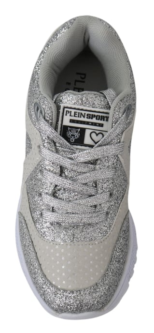 Plein Sport Femme Polyester Argent Runner Jasmines Sneakers Chaussures - Image 6