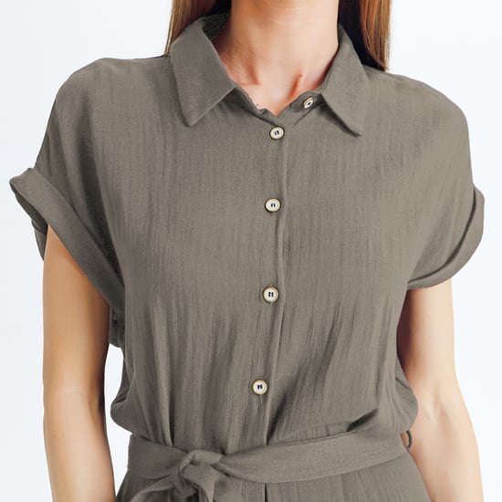 Geschlitztes Hemdkleid - Image 3