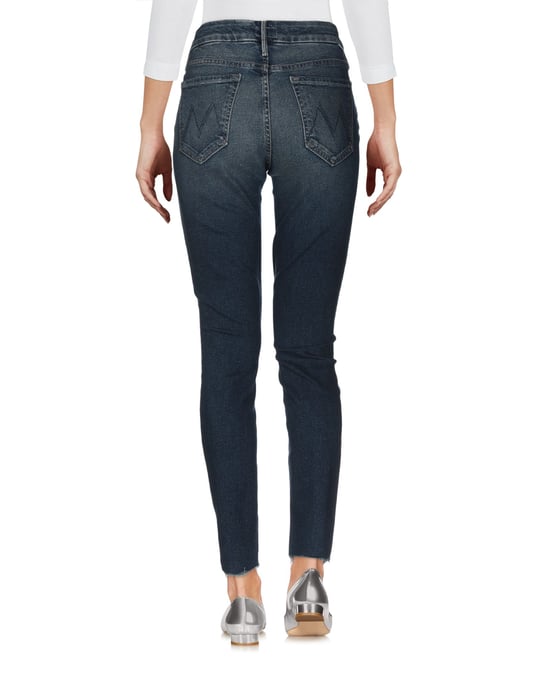 Mother Blue Cotton Skinny Jeans